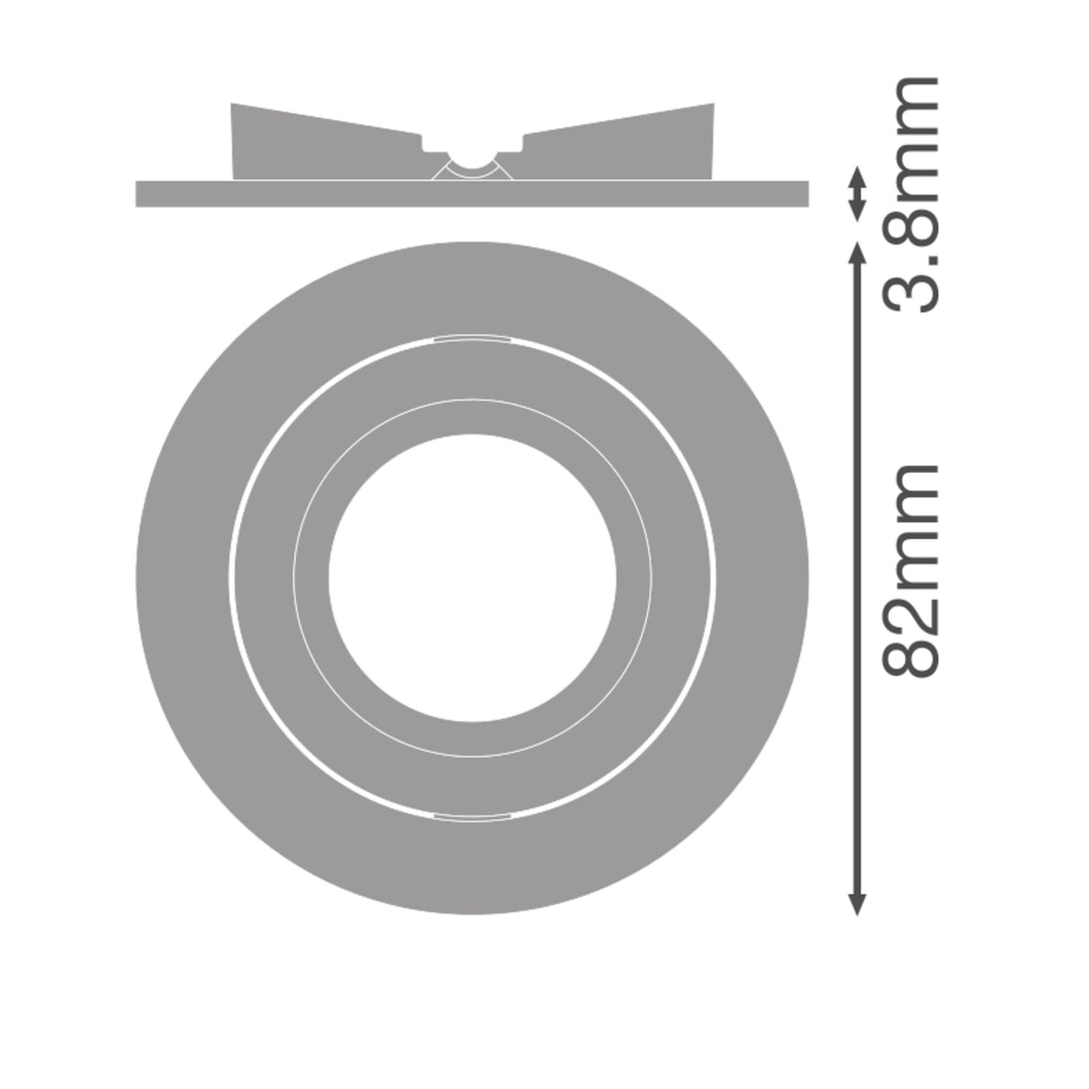 LEDVANCE Dekorelement ni Alu 82mm SP CBO IP65/5X RING ADJ ROUND BN H3,8mm