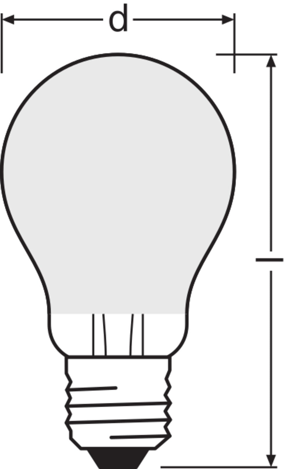 LEDVANCE LED-Lampe FM E27 A75 5,7W 2700K LED Classic A 75 Fil DIM EE B S 5.7 ws