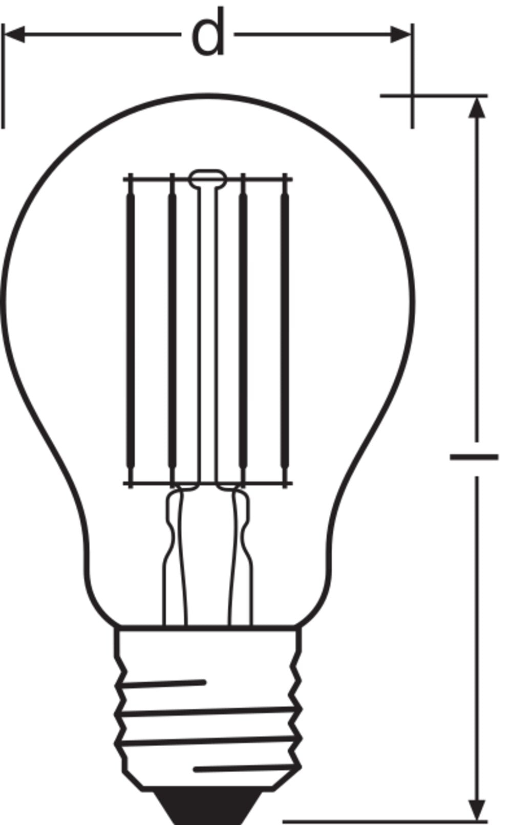 LEDVANCE LED-Lampe FM E27 A75 7,5W 4000K LED CLAS 75 DIM S 75 7.5 W/4000 K E ws