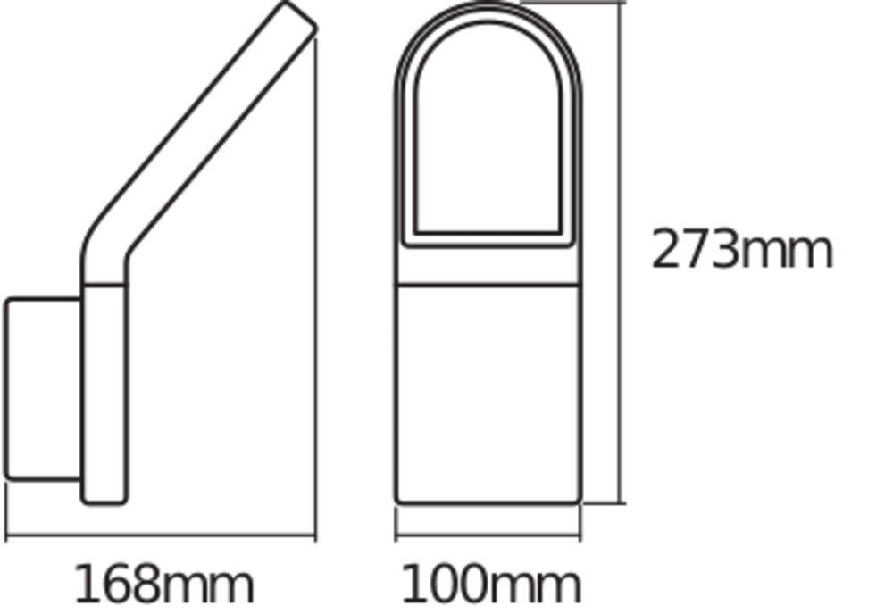 LEDVANCE LED-Wandanbauleuchte 11,5W gr ENDURA Style Wall IP54 12W Dark Gra 3000