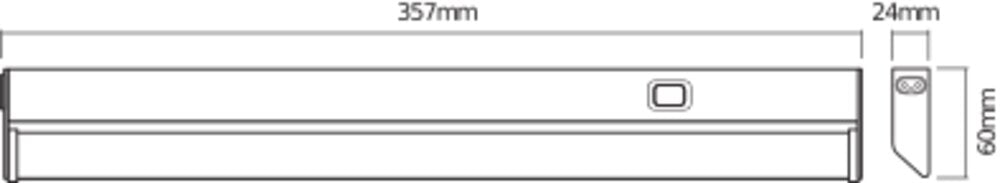 LEDVANCE LED-Lichtleiste 6W 3000K 650lm Linear LED Turn 357mm 830 EVG IP20 si