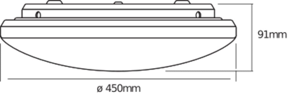 LEDVANCE LED-Anbauleuchte 24W 3000K ws Orbis Sparkle Click-CCT 400mm 24W 2000lm