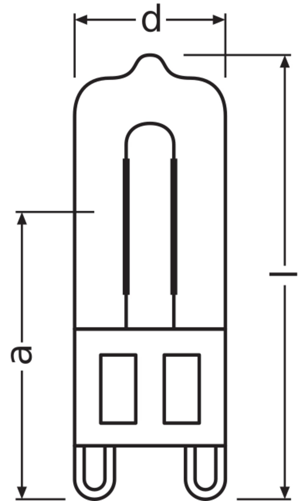 OSRAM HV-Halogenlampe 48W kl Röhre 240V HALOPIN PRO 50 W 240 V G9 Röhre