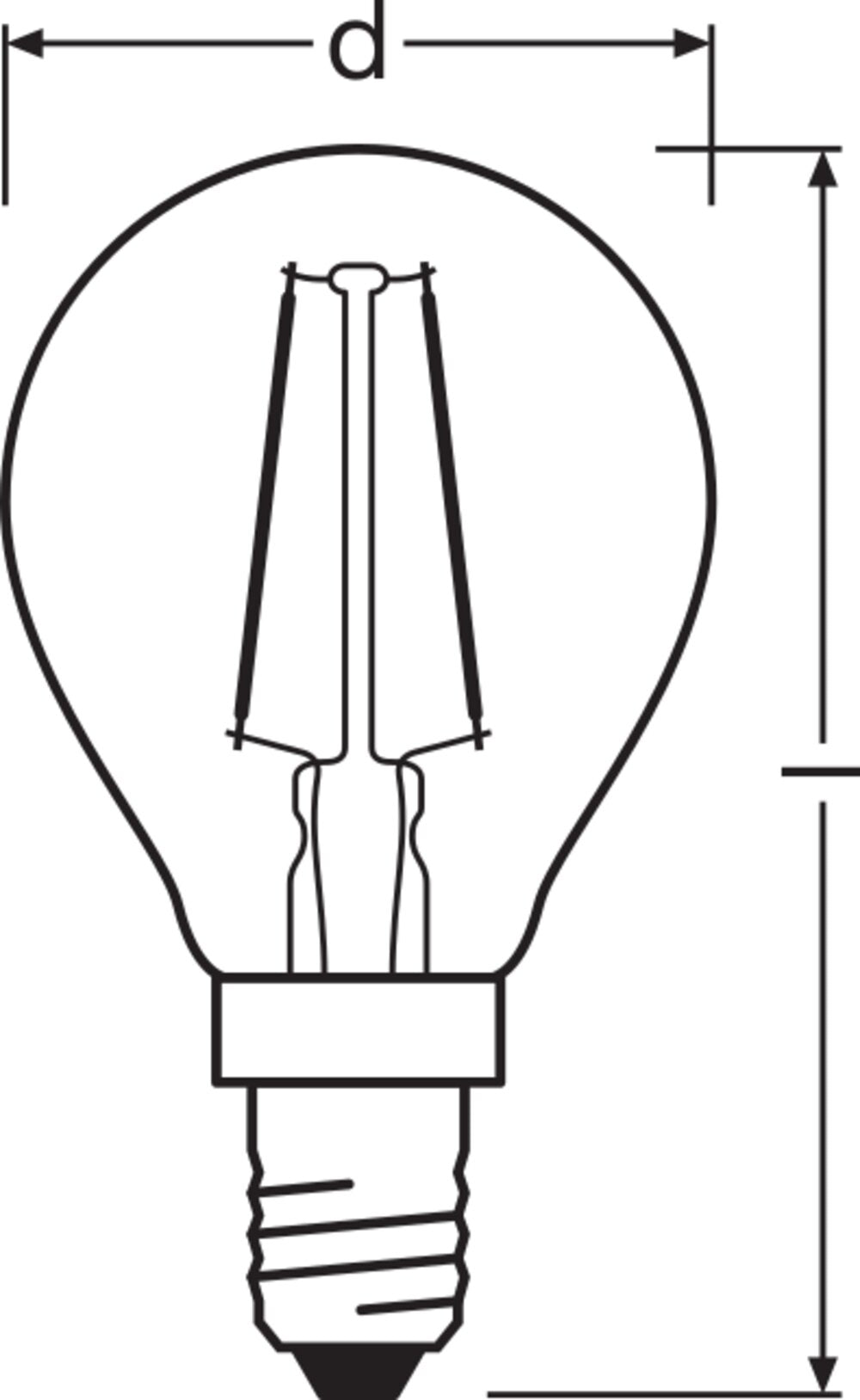 OSRAM LED-Lampe FM E14 2,5W 2400K ws F Vintage 1906 Classic P 22 Fil 2.5W 220lm