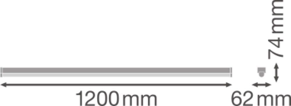 LEDVANCE LED-Sicherheitsleuchte 33W LN UO EM 1200 33 W 3000 K 3000K 3700lm