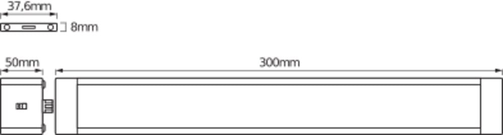 LEDVANCE LED-Lichtleiste 6W 3000K 480lm Cabinet LED Slim Sensor 300mm EVG IP20