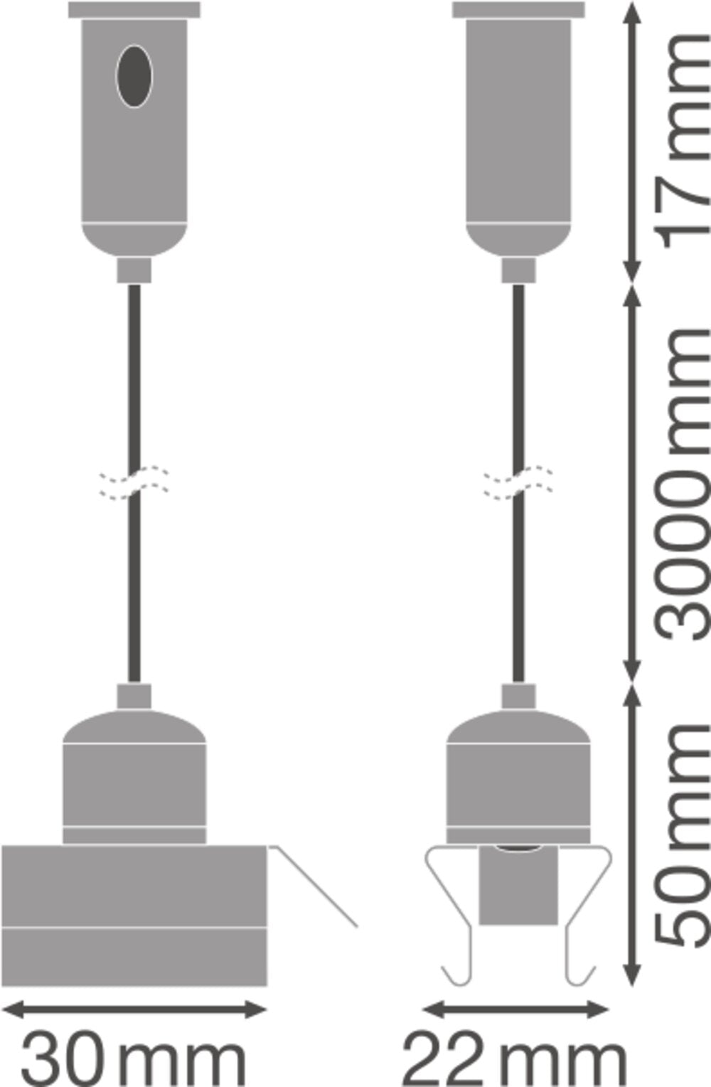 LEDVANCE Seilabhängung alu L3000mm TruSys Suspension Kit