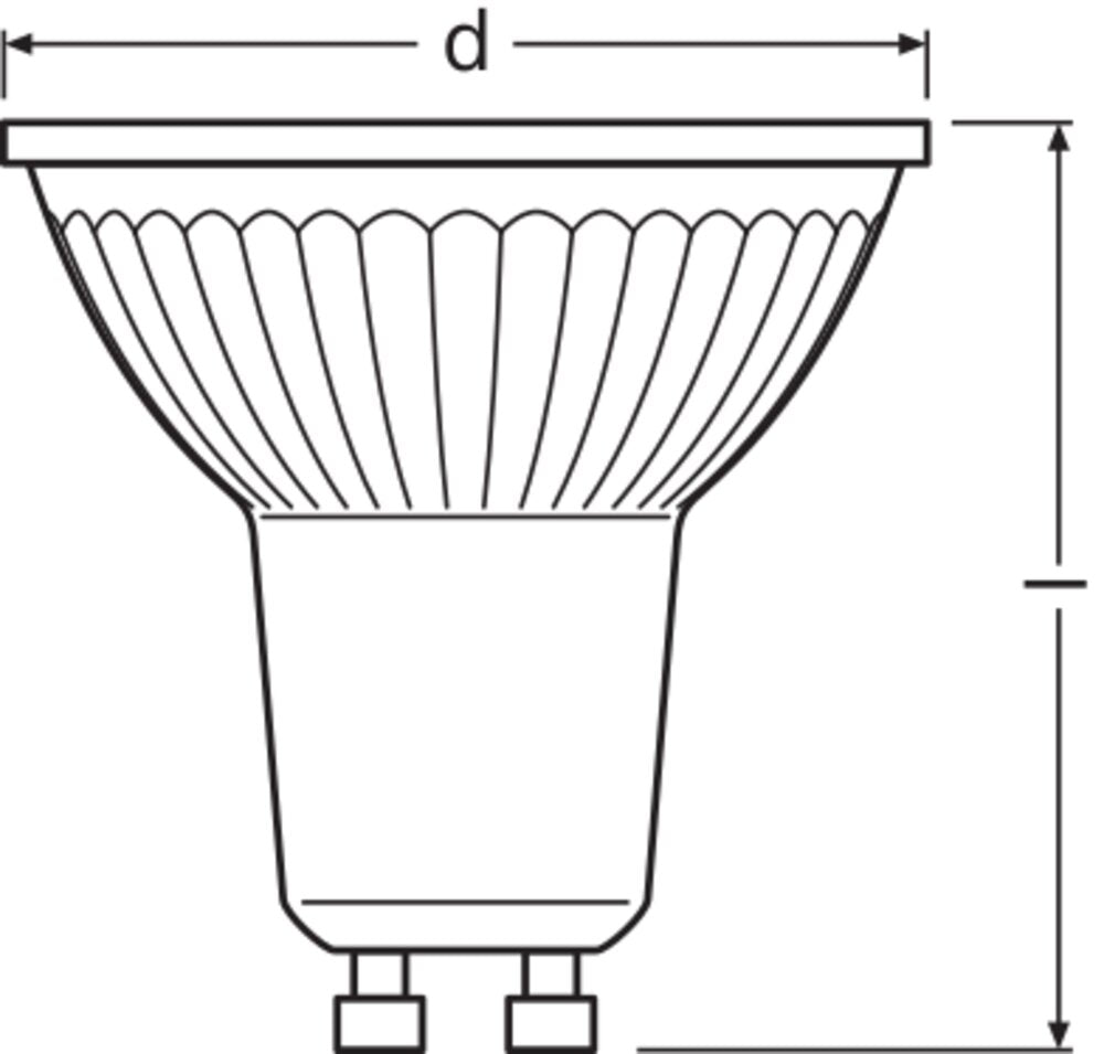 OSRAM LED-Reflektorlampe GU10 PAR16 3,4W LED PAR16 35 36° DIM P PRO 3.4W 940 PAR1