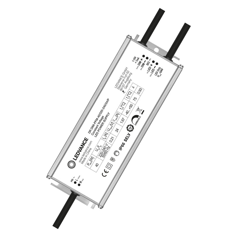 LEDVANCE LED-Steuerung 40W 1670mA 24V DR DIM-PFM -40/220-240/24/P 1-10V IP66