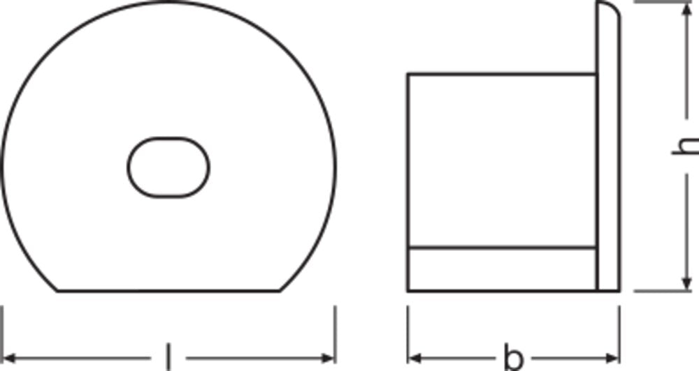 LEDVANCE Endkappe ws Kst L11,5mm B18,1mm LS AY -PM02/EC/H H15,6mm