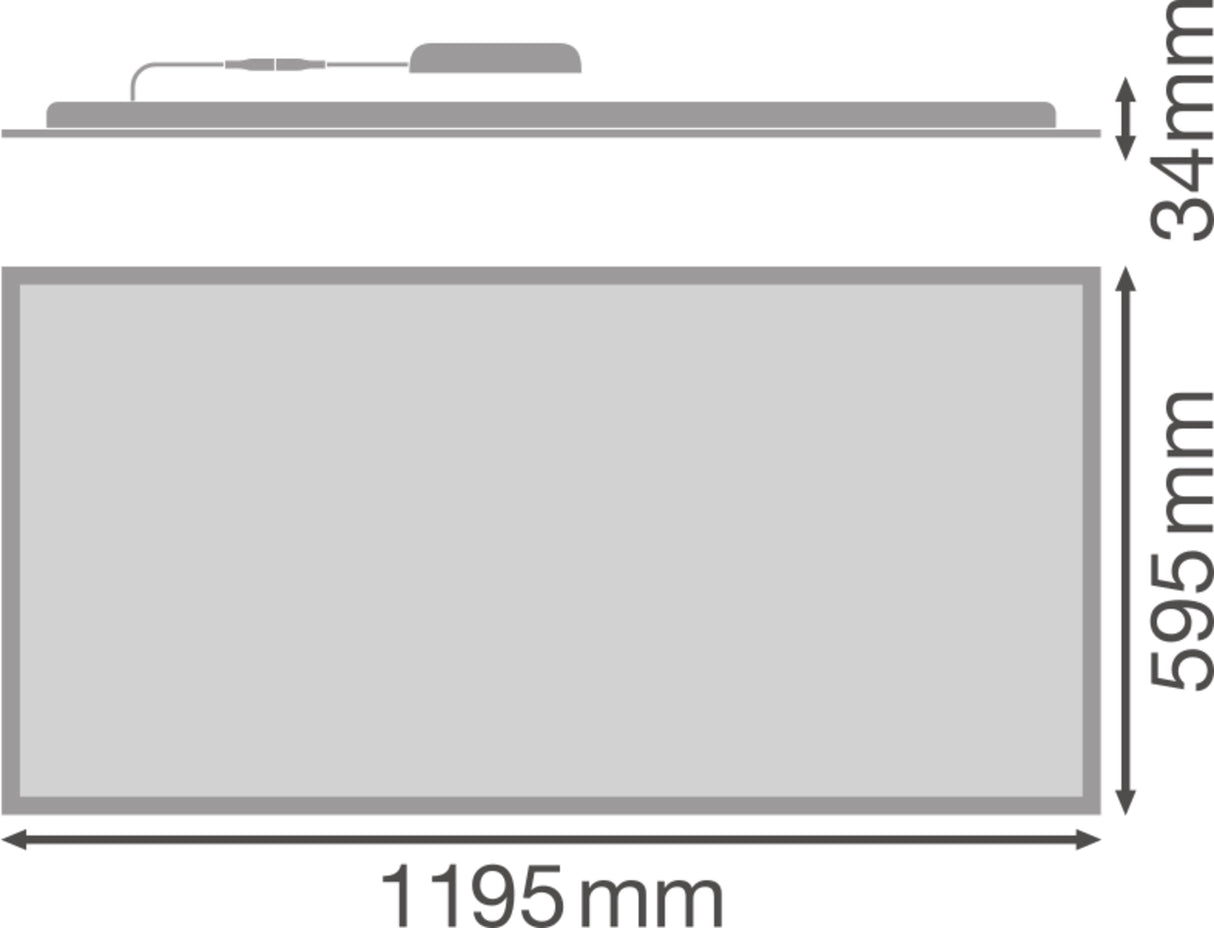 LEDVANCE LED-Panel 1195x595mm 42W 5880lm PL COMP 1200X600 V 42W ML 83040 U19 3000