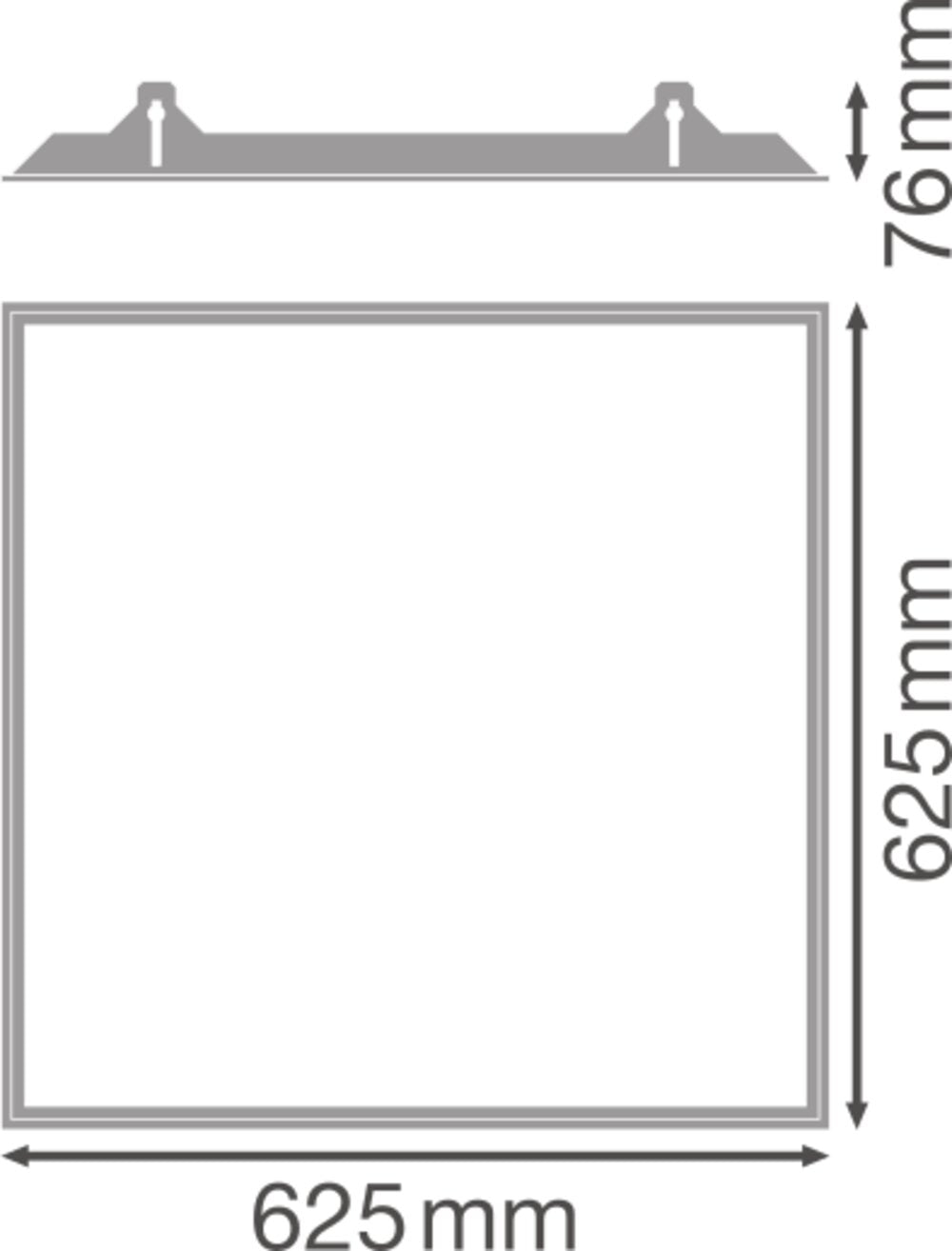 LEDVANCE Einbaurahmen ws Alu L625mm PANEL 600 RECESSED MOUNT FRAME B625mm
