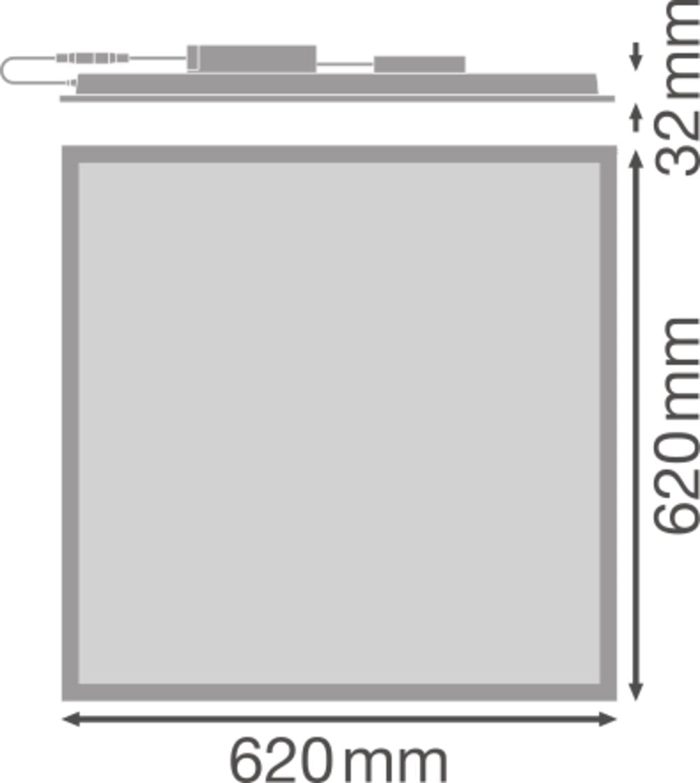 LEDVANCE LED-Panel 620x620mm 17-32W ws PL FLEX 625 S 32W 840 PS 4000K 5220lm