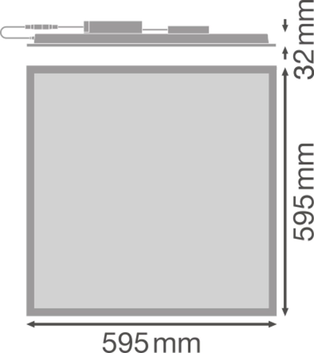 LEDVANCE LED-Panel 595x595mm 33W 3000K PL CMFT 600 P 33W 830 U19 PS 4320lm ws