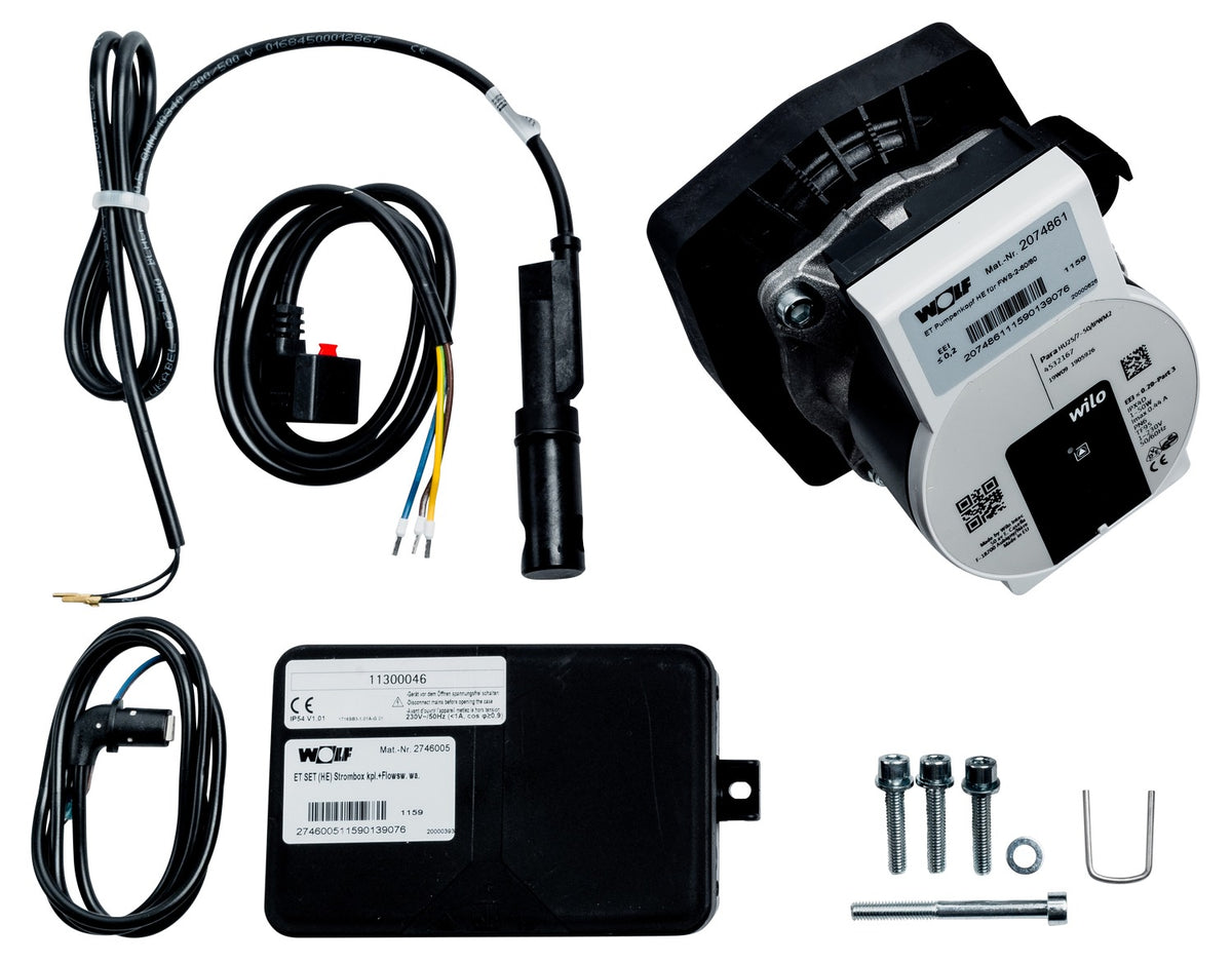Wolf Ersatzteil Set Pumpenkopf Hocheff., Strombox Flowswitch | Art.-Nr. 2074871