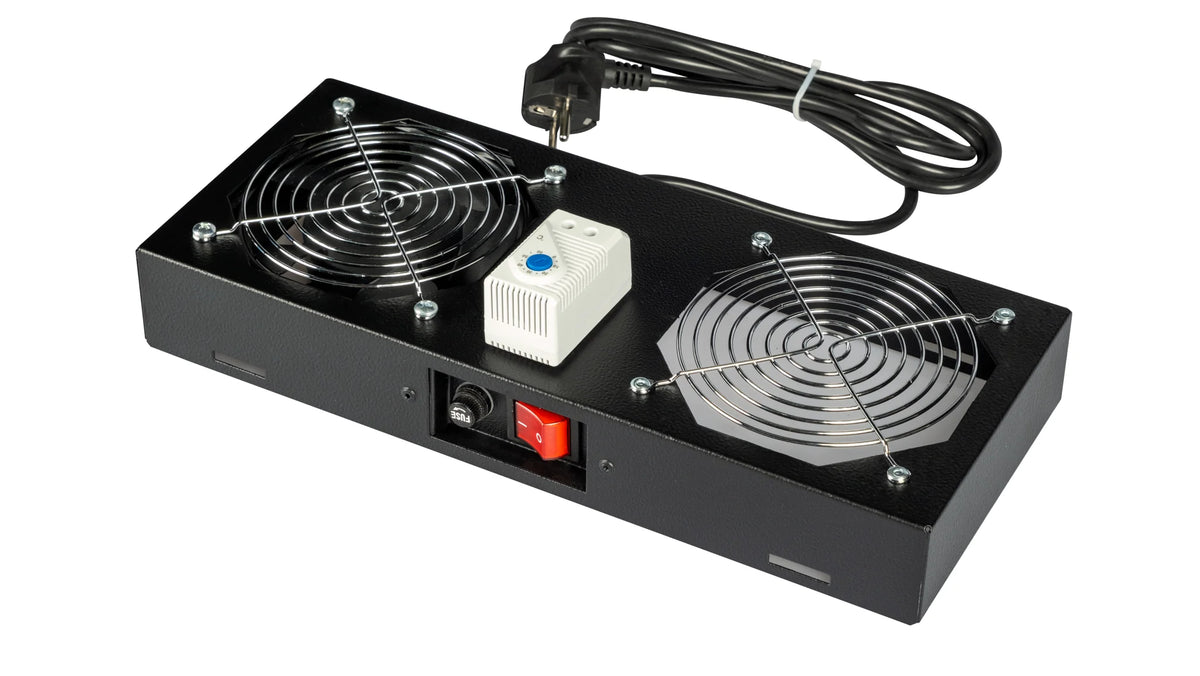Dach-Lüfter 1-fach für S-RACK, Analoger Thermostat, RAL9005