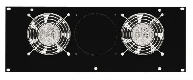 Dachlüfter mit 2 Ventilatoren u.Thermostat, 19", 4HE,RAL9005