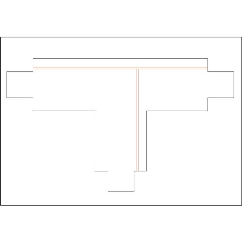 DOTLUX 3 Phasen-T-Verbinder, rechts 2, schwarz