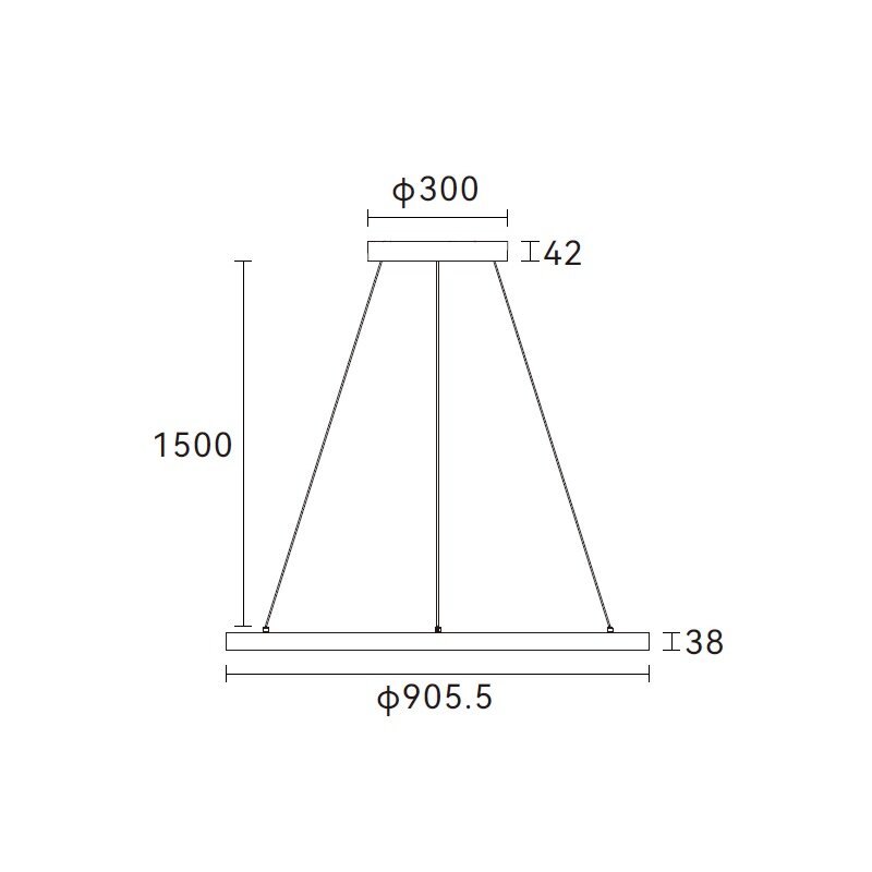 DOTLUX LED-Pendelleuchte AURA max. 80W 4000K 905mm DALI-2 POWERselect