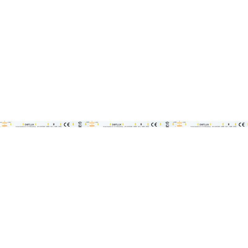DOTLUX LED-Streifen 24W 8mm 2700K IP20 5m-Rolle inkl. 50cm Anschlusskabel beidseitig