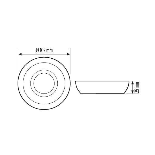 ESYLUX Abdeckrahmen ws Ersatzteil BASIC COVER 8 WH
