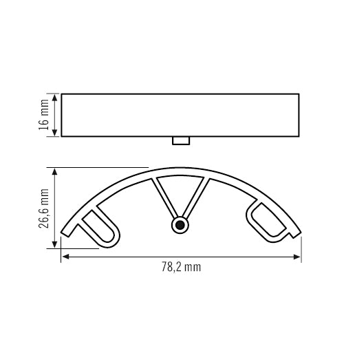 ESYLUX Montagewinkel ws Zubehör BASIC SPACER WH