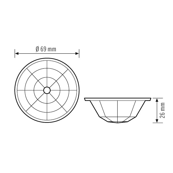 ESYLUX Abdeckung tra Ersatzteil Zubehör BASIC IP54 24 LENS MASK