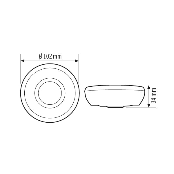 ESYLUX Bewegungsmelder 180-360° AP ws Basic MD 360i/8 BWM IP40 fernb 2300W