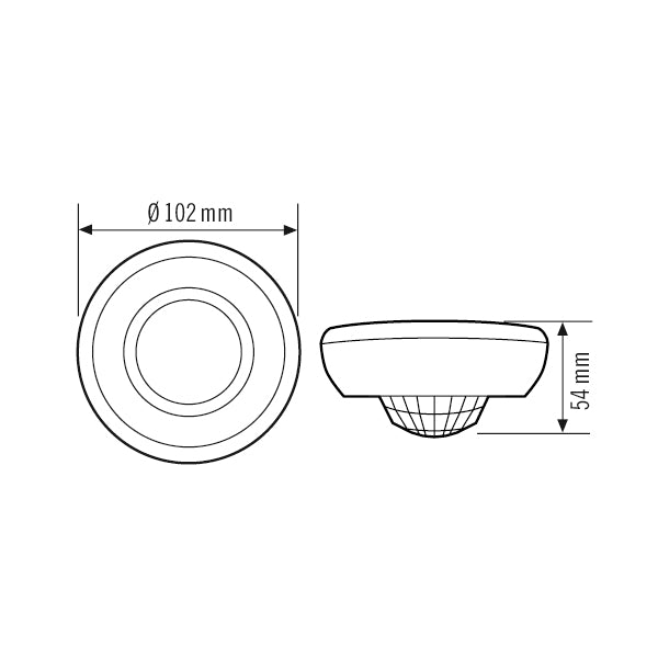 ESYLUX Bewegungsmelder 180-360° AP ws Basic MD 360/24 BWM IP40 2300W