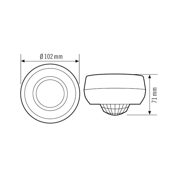 ESYLUX Bewegungsmelder 180-360° AP ws Basic MD 360i/24 SMB BWM IP40 fernb