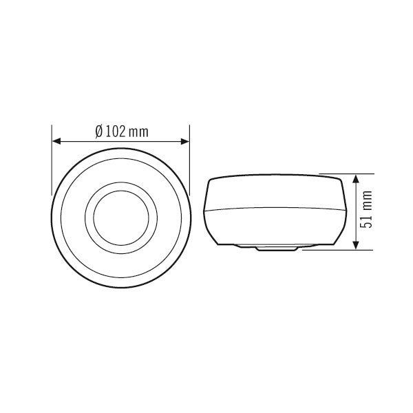 ESYLUX Bewegungsmelder 180-360° AP ws Basic MD 360i/8 IP54 BWM IP54 fernb