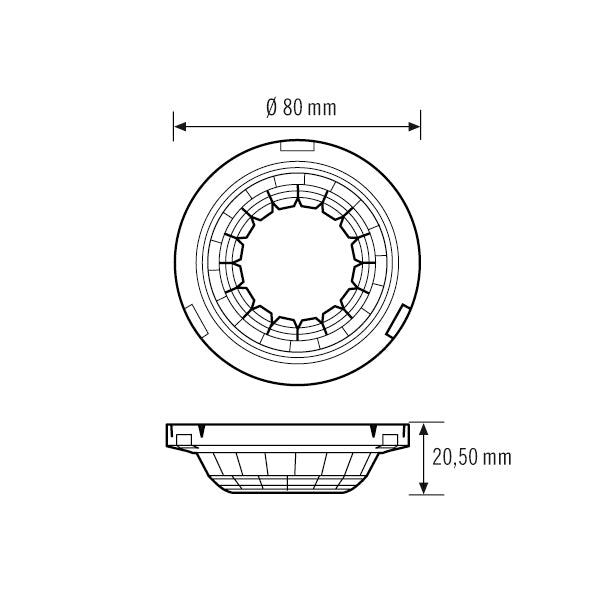 ESYLUX Linsenmaske ws Ersatzteil BASIC EXPRESS LENS MASK