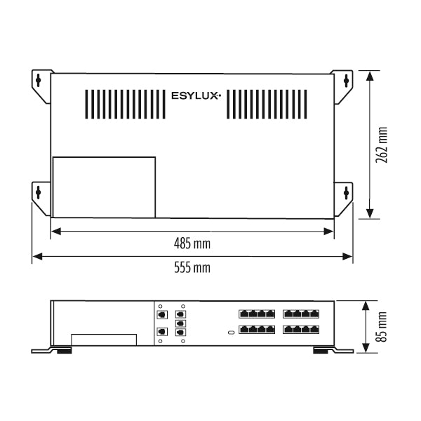 ESYLUX LED-Trafo 240W 5000mA 48V DALI SMARTDRIVER-2 TW IR 2C+2 x6 ELC IP20