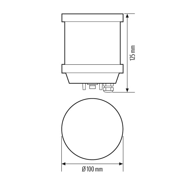 ESYLUX LED-Modul 7W 1LED 110-240V 3000K ALVA BL 700/100 TR 360° 830 HEAD AN 500l