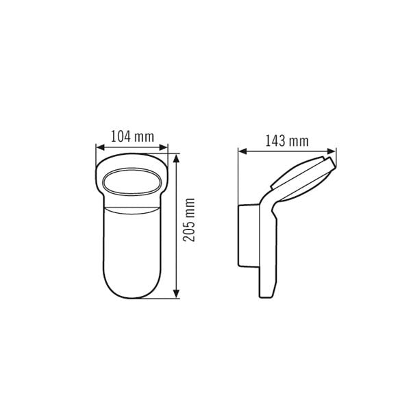 ESYLUX LED-Wandanbauleuchte 9W 5000K ws OL/AOL OL WL 100 OP 900 850 WH 900lm