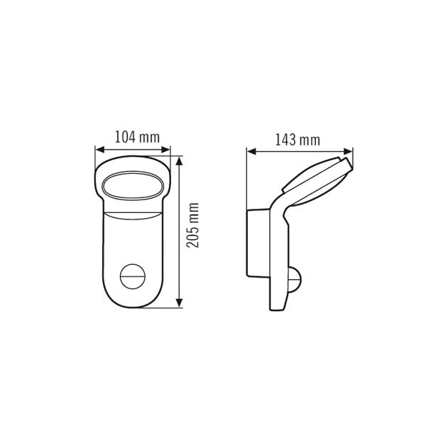 ESYLUX LED-Sensorleuchte 10W 3000K 850lm OL/AOL AOL WL 100 OP 900 830 MD WH ws