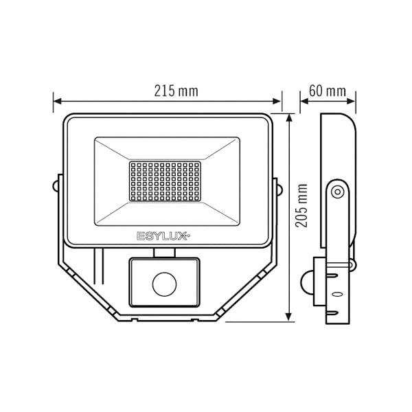 ESYLUX LED-Anbaustrahler 30W Konv 1LED OFL/AFL BASIC BASIC AFL TR 3000 840 MD W
