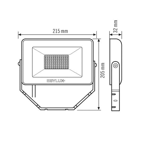 ESYLUX LED-Strahler 30W 3000K 3000lm ws OFL/AFL BASIC OFL BASIC LED 30W 3000K WH