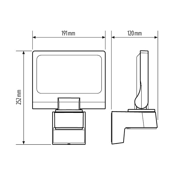 ESYLUX LED-Wandstrahler 30W Konv 1LED gr SUNJA FL TR 4300 827/840 AN anth 4300lm