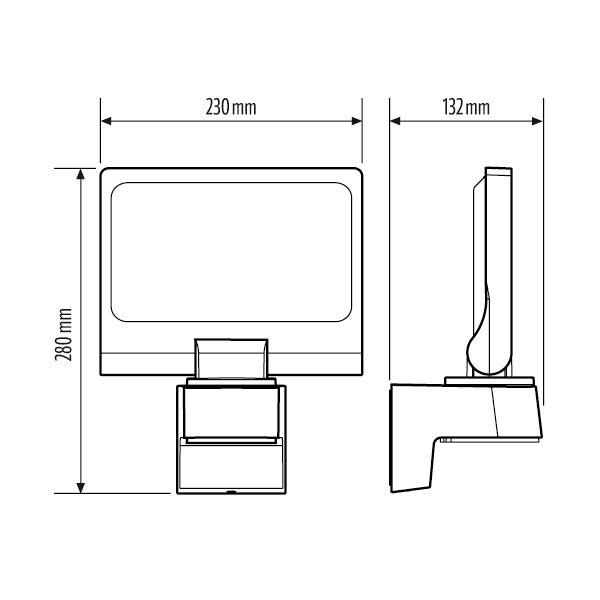 ESYLUX LED-Wandstrahler 48W Konv 1LED ws SUNJA FL TR 7200 827/840 WH 2700-4000K