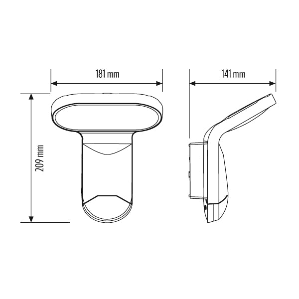 ESYLUX LED-Wandanbauleuchte 14W 1600lm WILMA WL 200 OP 1600 827/840 IP65 W 2700