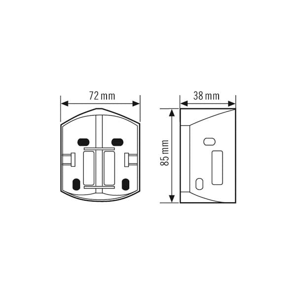 ESYLUX Eck-Adapter br Zubehör Zubehör RC EDGE MOUNTING BN