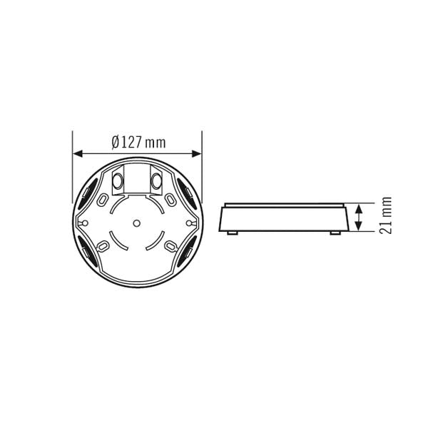 ESYLUX Aufputzgehäuse ws Zubehör Zubehör STANDARD MOUNTING BOX IP54 SM WH