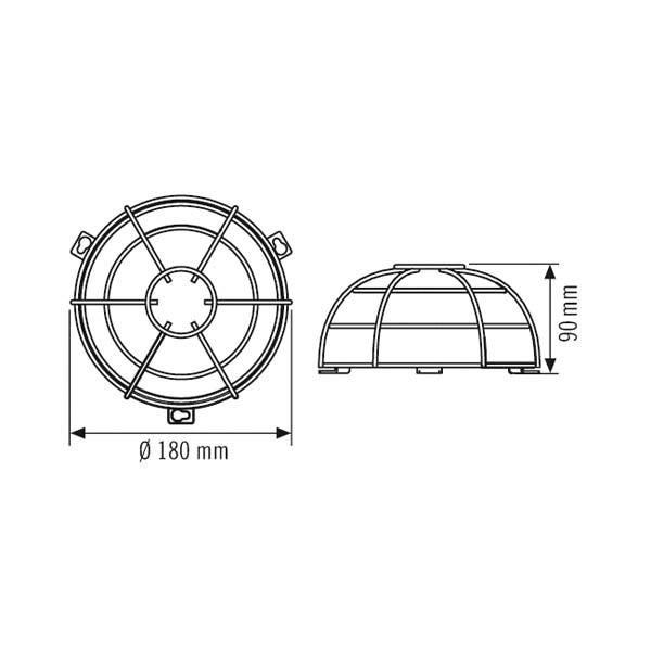ESYLUX Schutzkorb ws Zubehör Zubehör BASKET GUARD ROUND LARGE