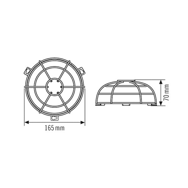 ESYLUX Schutzkorb ws Zubehör Zubehör BASKET GUARD ROUND SMALL