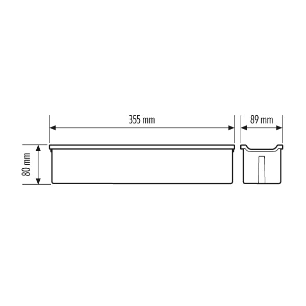 ESYLUX Diffusor ws sym direkt Kst SLA DIFFUSOR 355x89x80mm