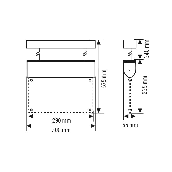 ESYLUX LED-Sicherheitsleuchte 3W Pendel SLC EL LED 3h 25m IR SC/C PM 25m