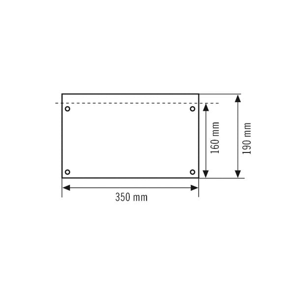 ESYLUX Piktogramm Ausgang dpls SLX 32 DISPLAY SYMBOL 2-SIDE DOWN Acrylg