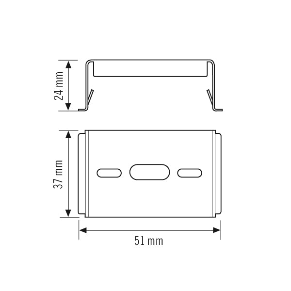 ESYLUX Montagebügel edst L51mm B42mm OLIVIA-2 WALL MOUNTING BRACKET SET H2mm