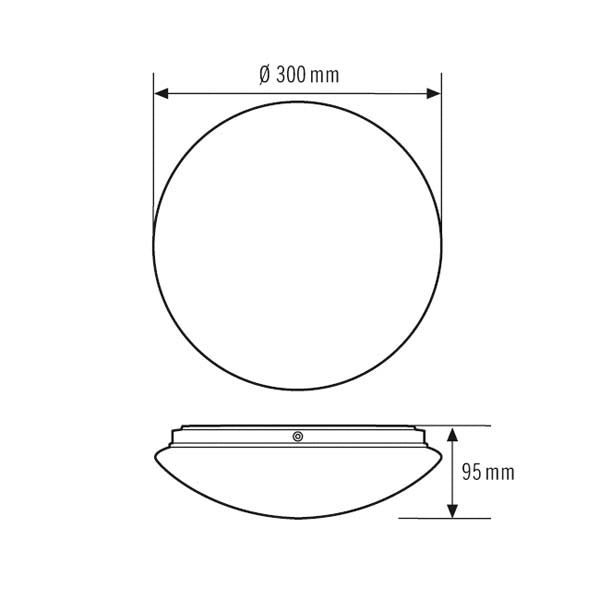 ESYLUX LED-Sensorleuchte 11,5W 4000K ws ELLEN WCL 300 OP 1600 840 IP20 MD 1350lm
